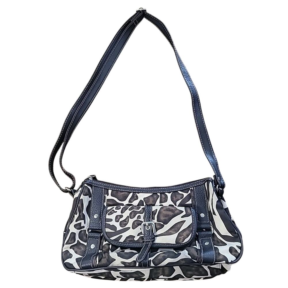 VTG Y2K Giraffe Print Shoulder Bag Purse Retro EUC